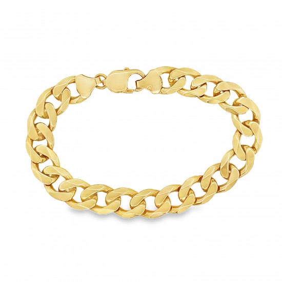 Pre Owned 9ct Mens Curb Bracelet ZA956